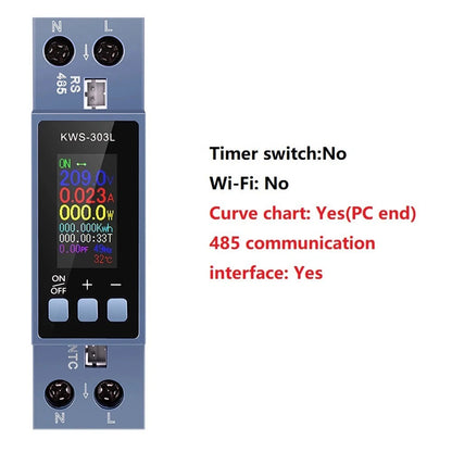 Multifunctional AC Voltage Current Meter for DIN Rail Mounting