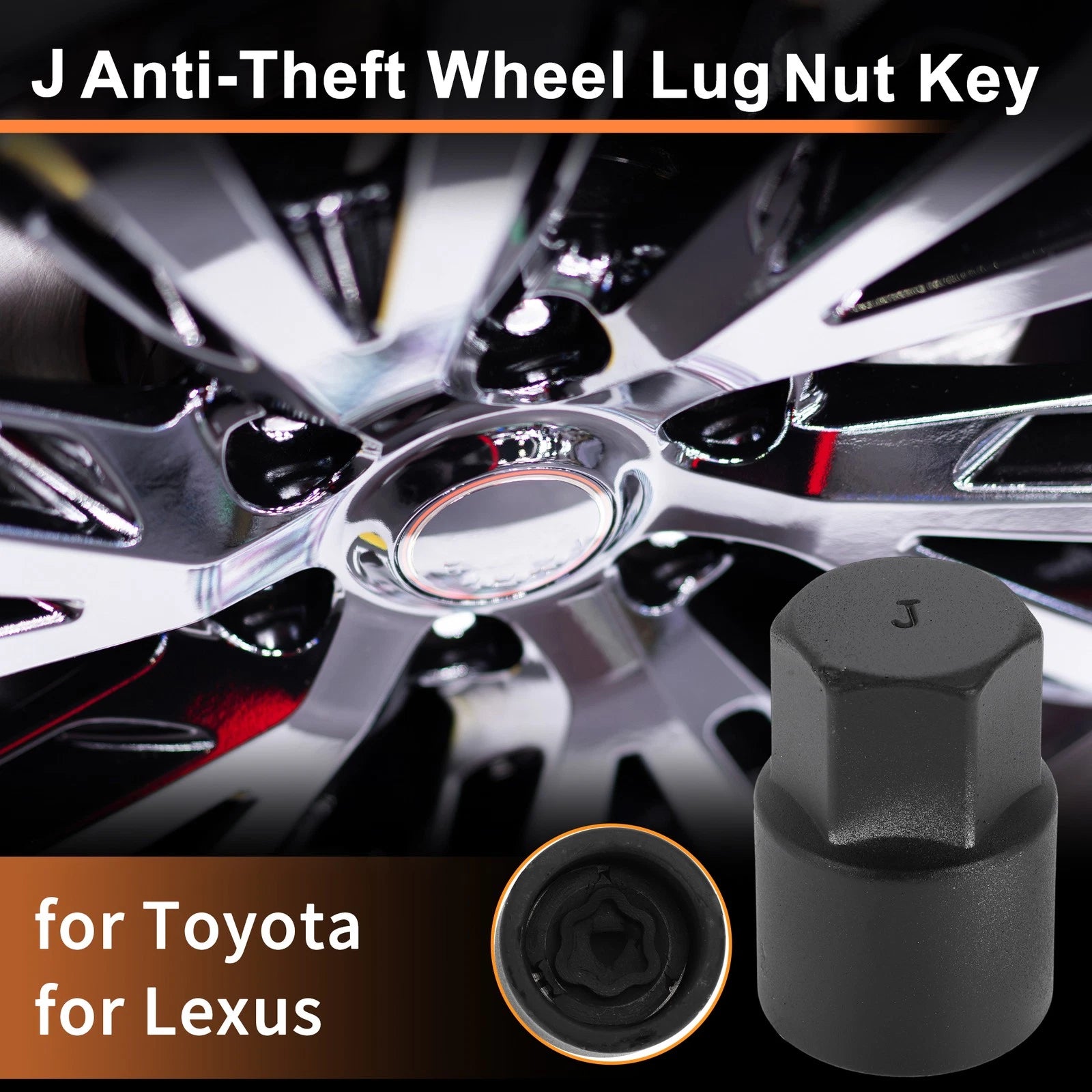Wheel Lock Lug Nut Key Socket Removal Tool for Toyota Lexus