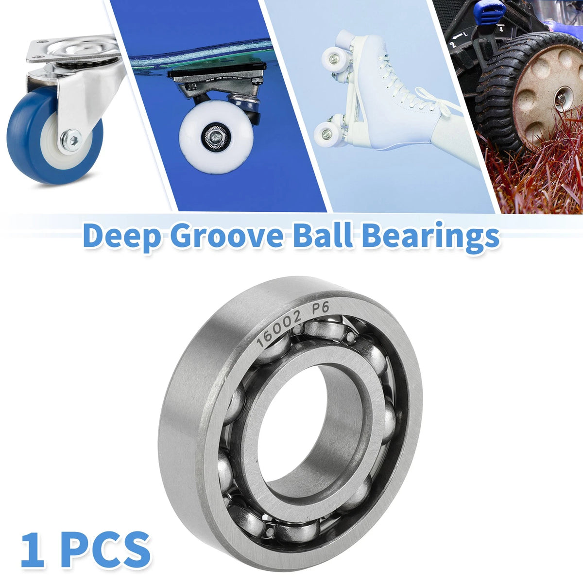 Deep Groove Ball Bearing 15x32x8mm for Scooter Skateboard (1 Pc)