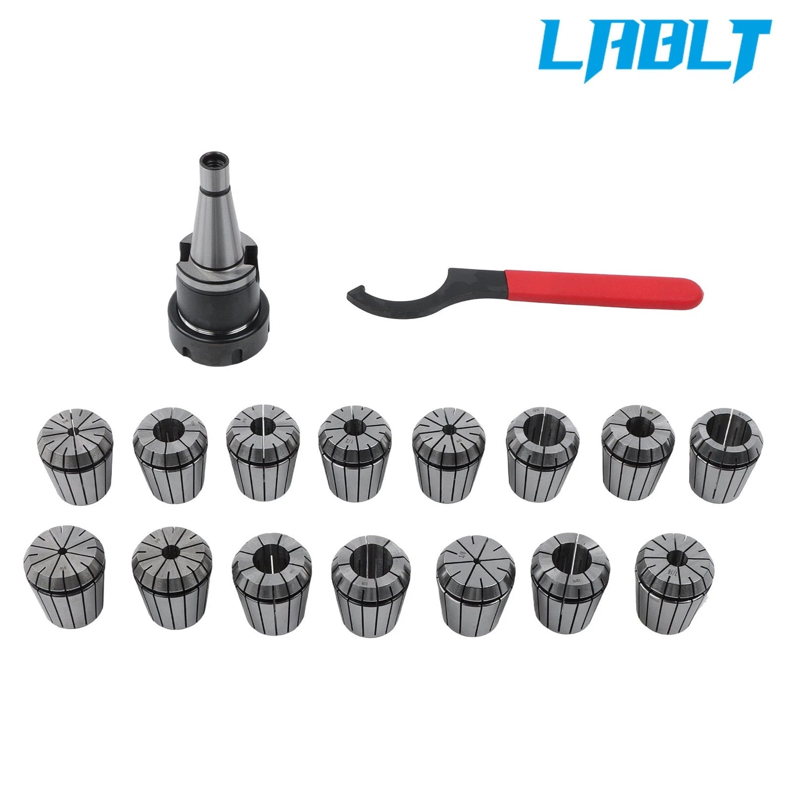 17 Pcs ER-40 NMTB #30 Spring Collet Chuck Set 1/2"-13