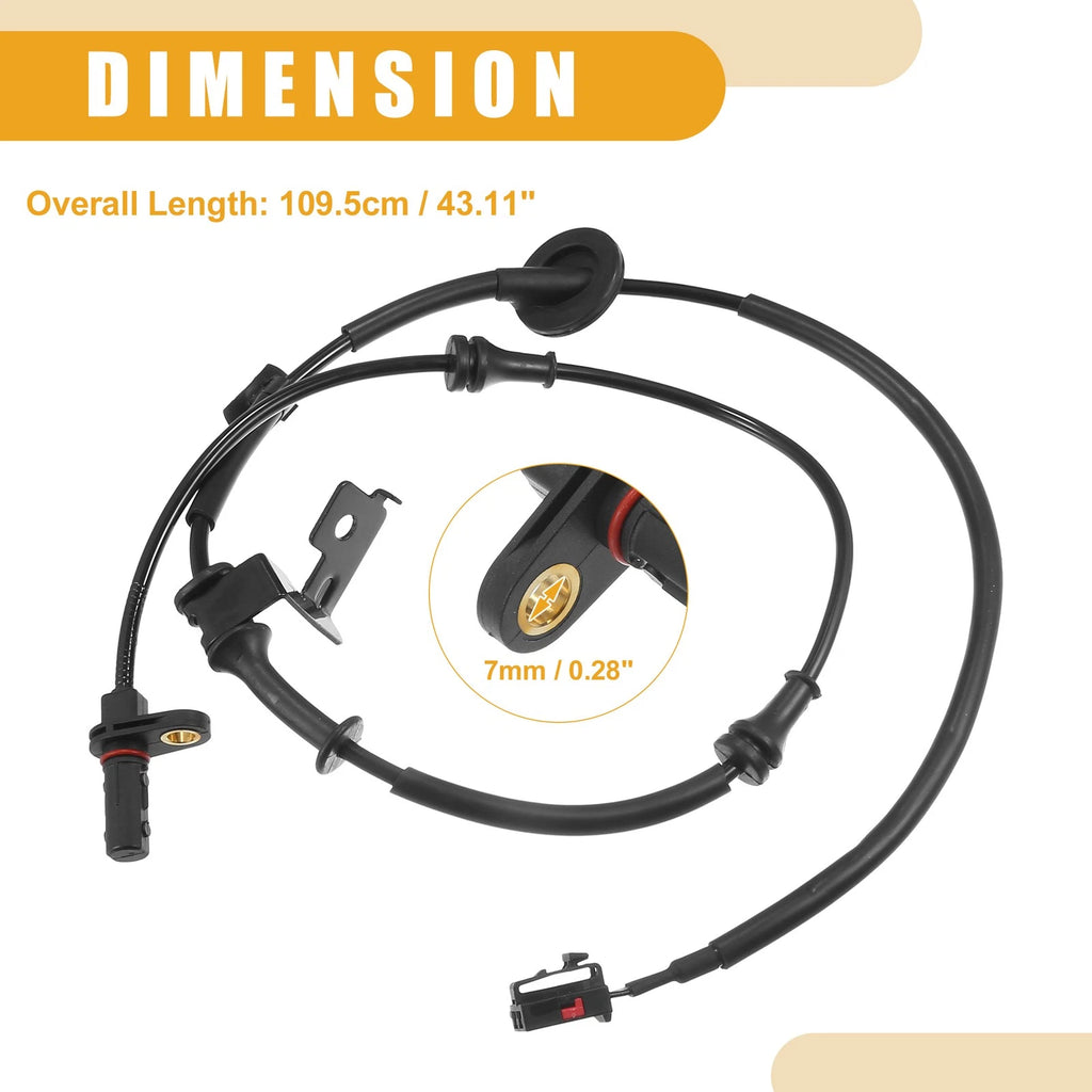 ABS Wheel Speed Sensor Rear Left Replacement for Hyundai Elantra (2011–2015)