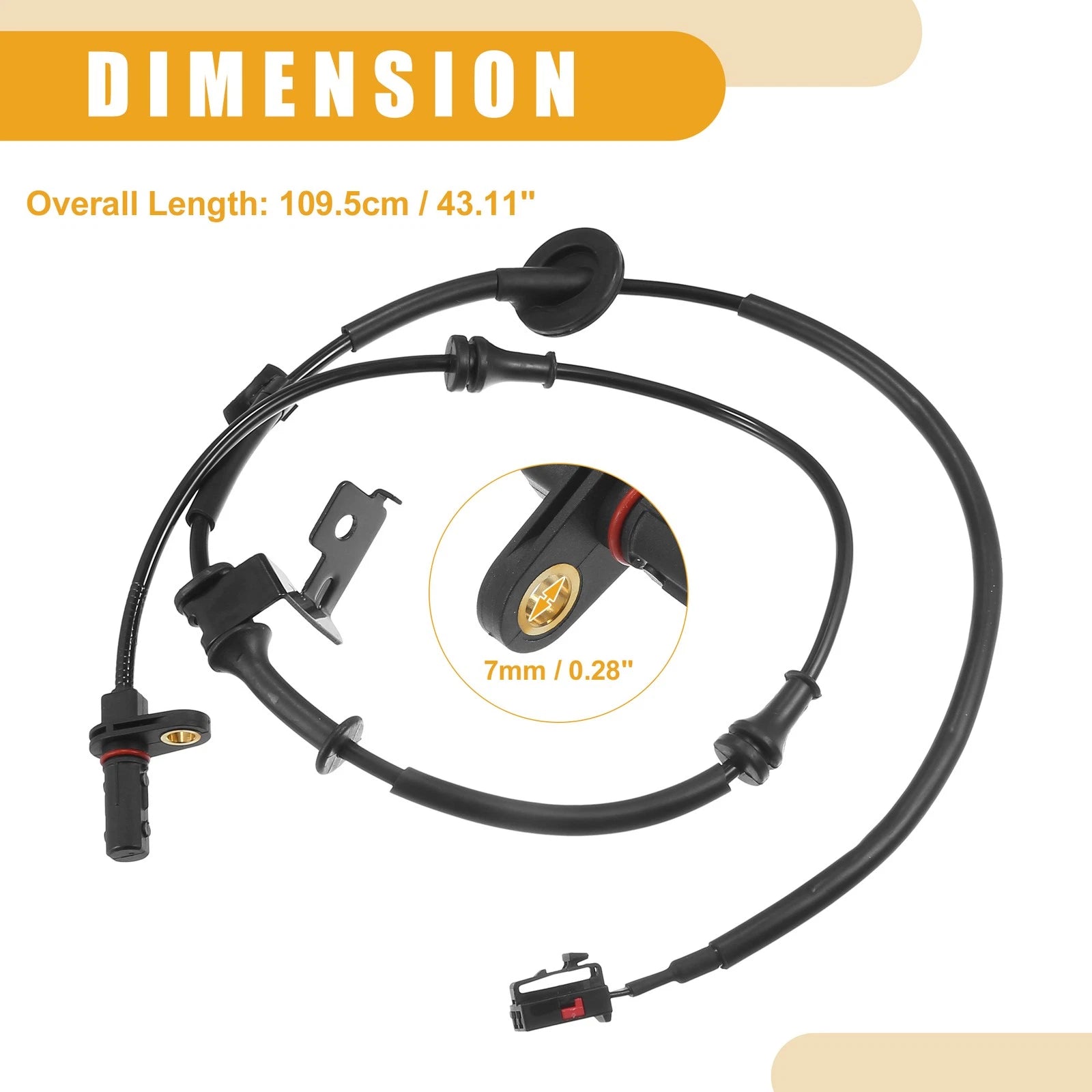 ABS Wheel Speed Sensor Rear Left Replacement for Hyundai Elantra (2011–2015)