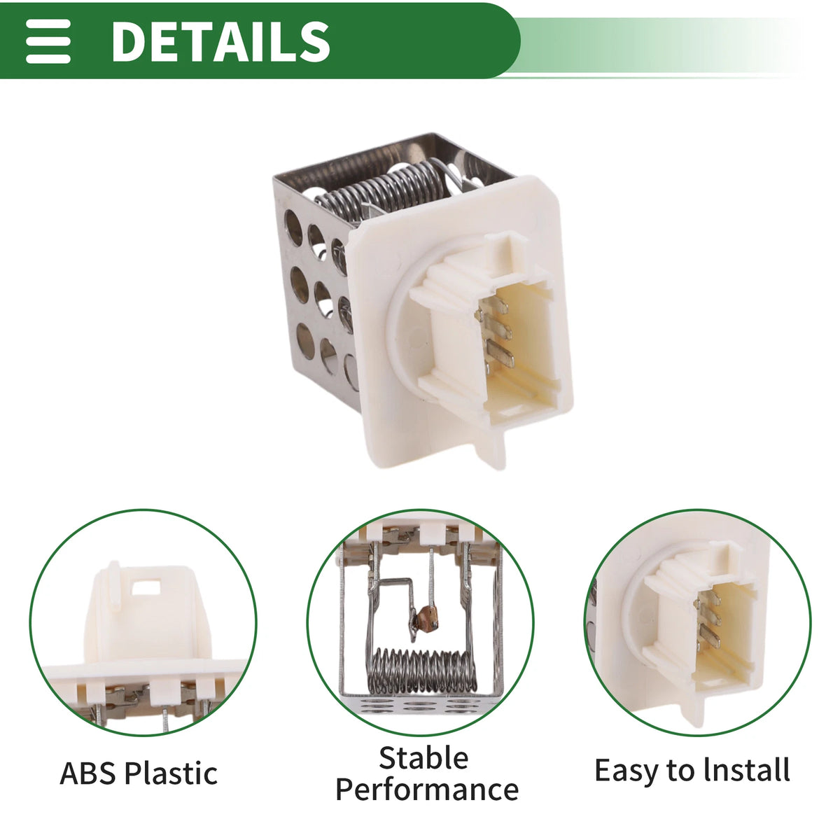 HVAC Blower Motor Resistor No. 6450NX for Peugeot 206 (2000–2012)