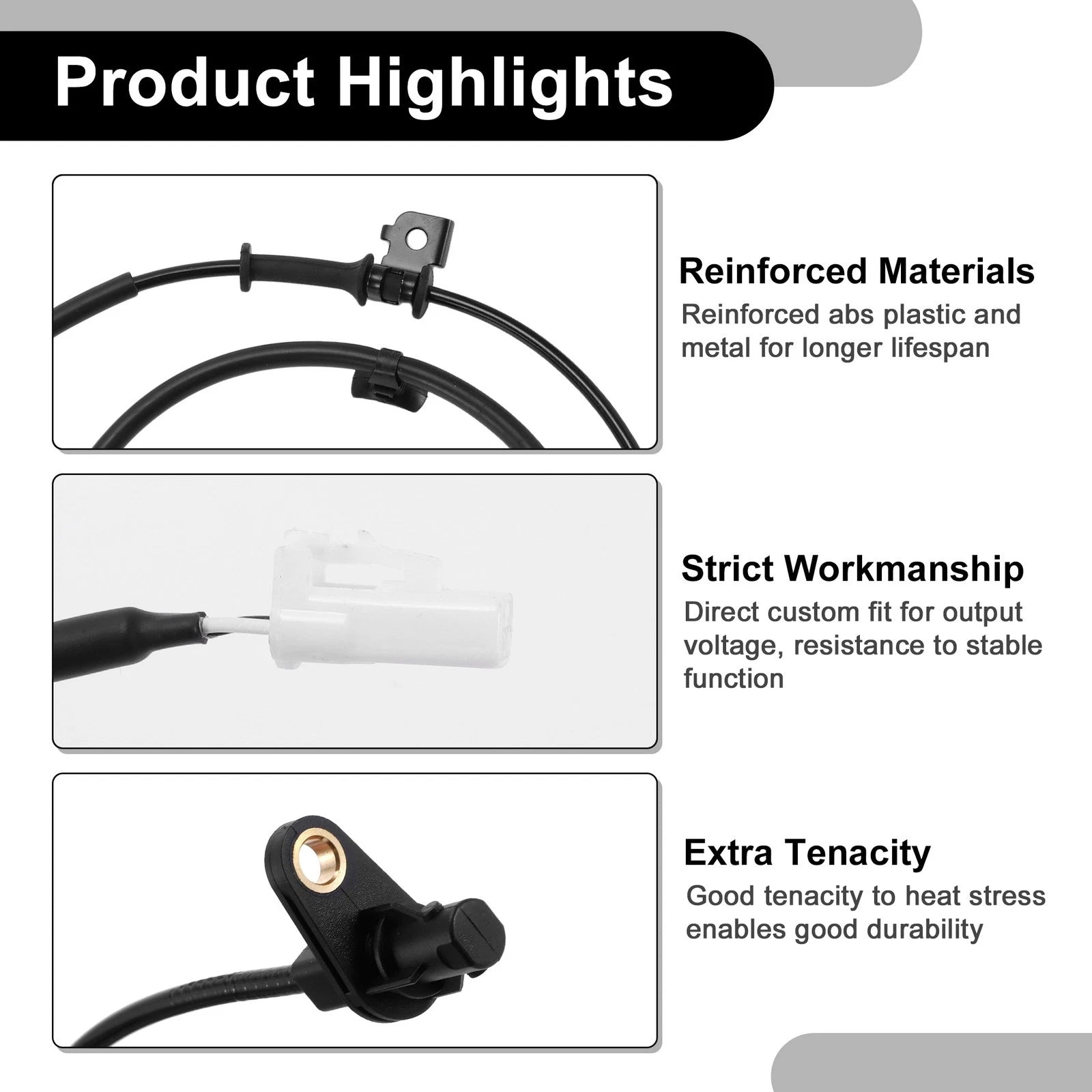 ABS Wheel Speed Sensor Right Replacement for Hyundai Veloster (2012–2017)