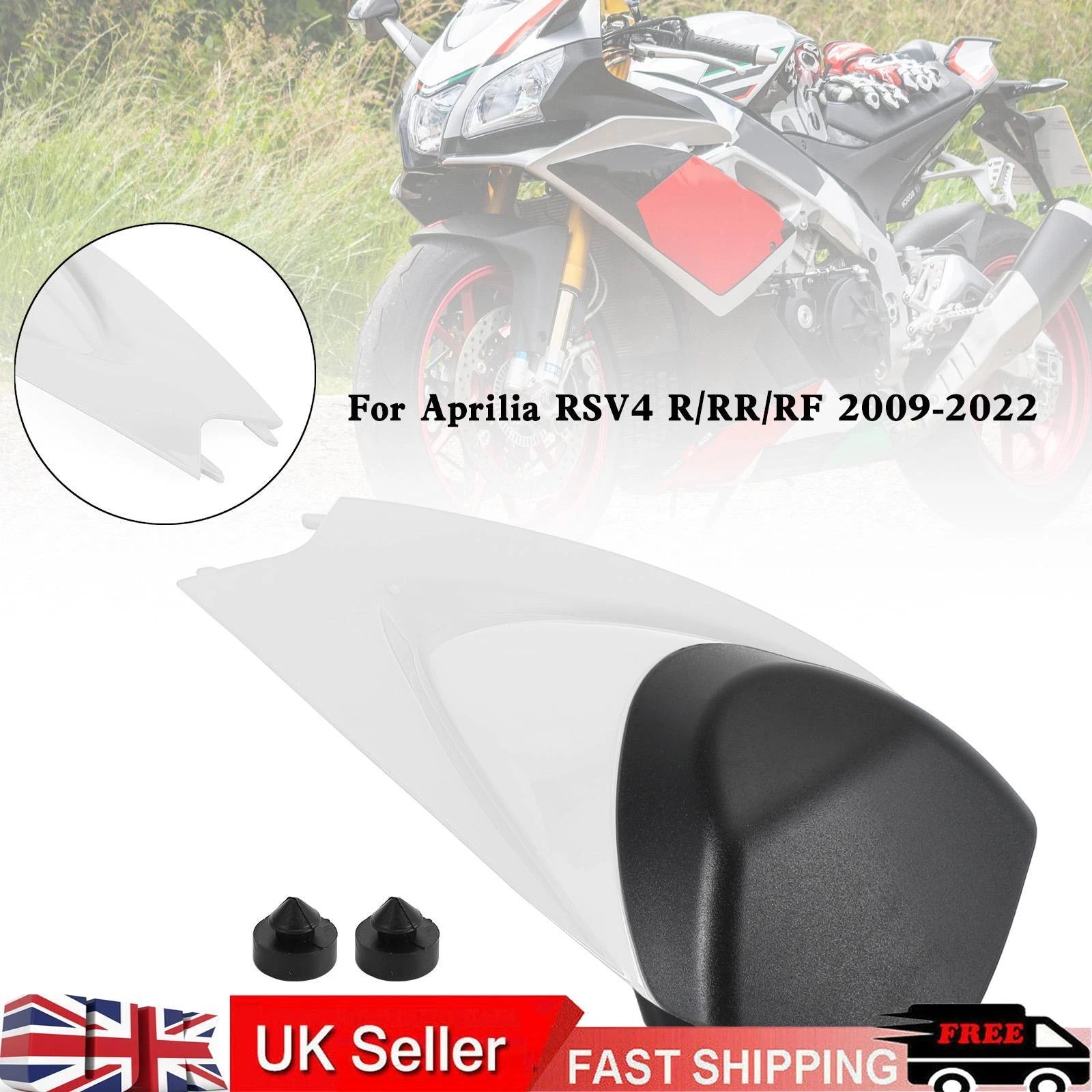 Rear Seat Cover Fairing Cowl for Aprilia RS4 RSV4 1000 (2009–2022) White T9