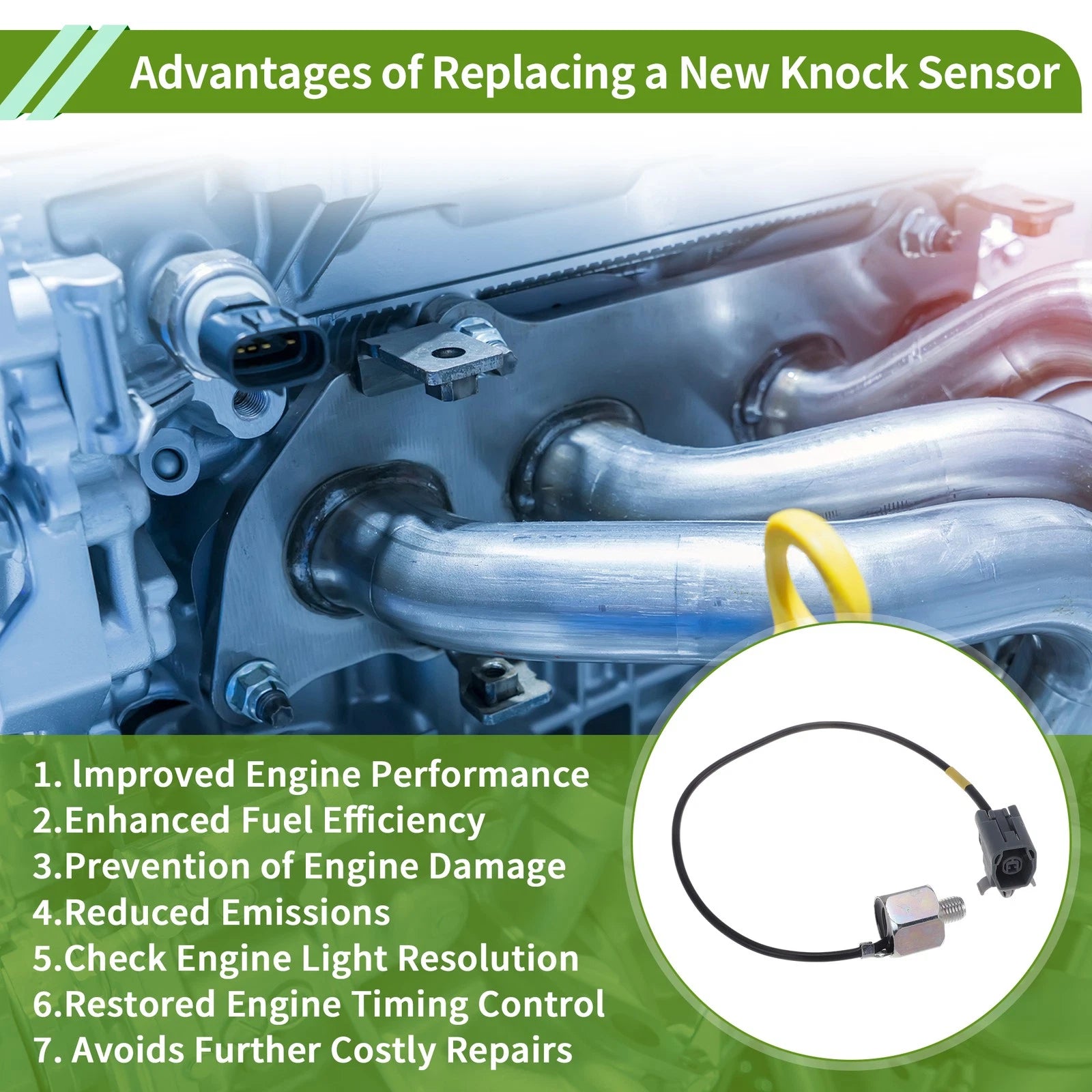 1 Pc Ignition Knock Detonation Sensor No.FP3918921 for Mazda 626 (1998–2002)