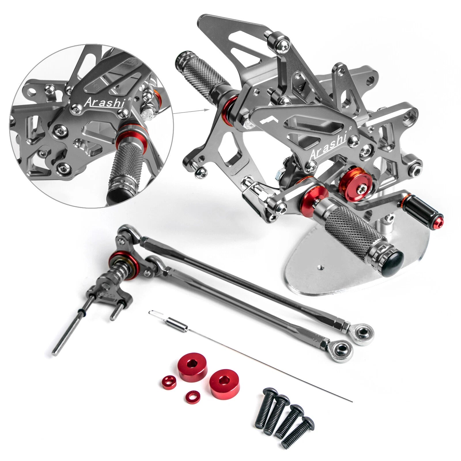 CNC Aluminum Rearsets Footpegs for Honda CBR 600 RR RRA PC40 (2009–2022)