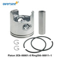 Set of 4 STD Pistons & Rings for Tohatsu M40D 3C8-00001-3