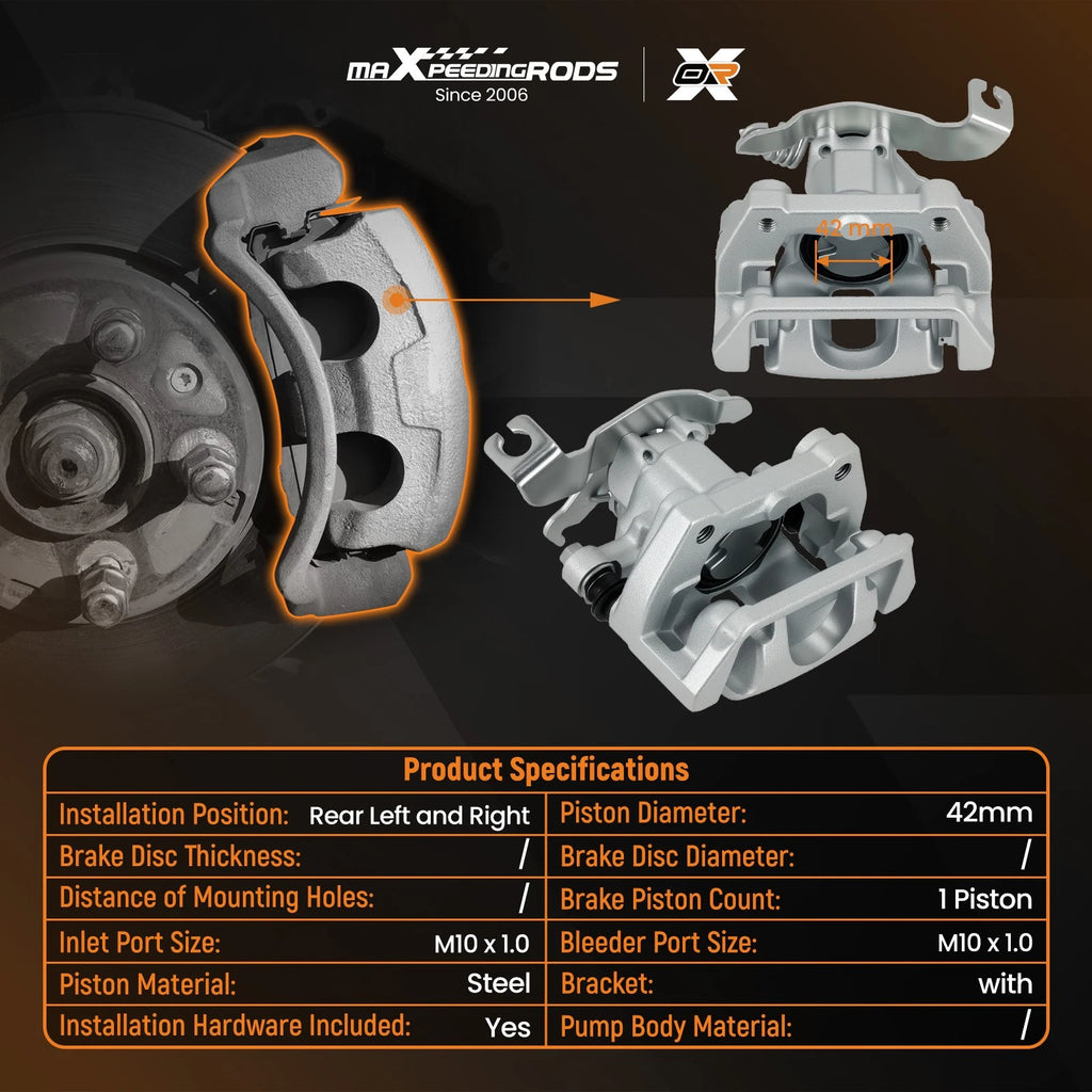Brake Caliper Rear Pair for Ford Taurus Mercury Sable (2008–2009)