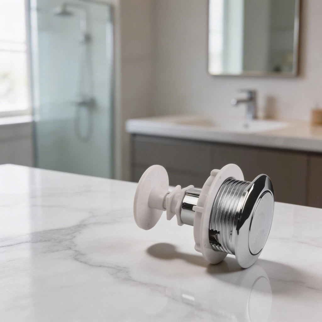 Toilet Flush Button 55mm ABS Compact Single Button with Bracket Option
