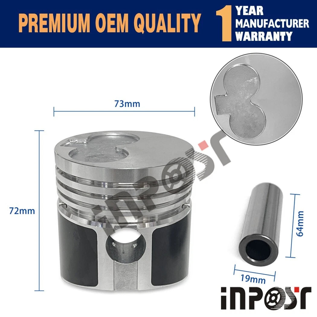 K3D Overhaul Rebuild Kit for Mitsubishi K3D Engine (Iseki TU170F TU177)