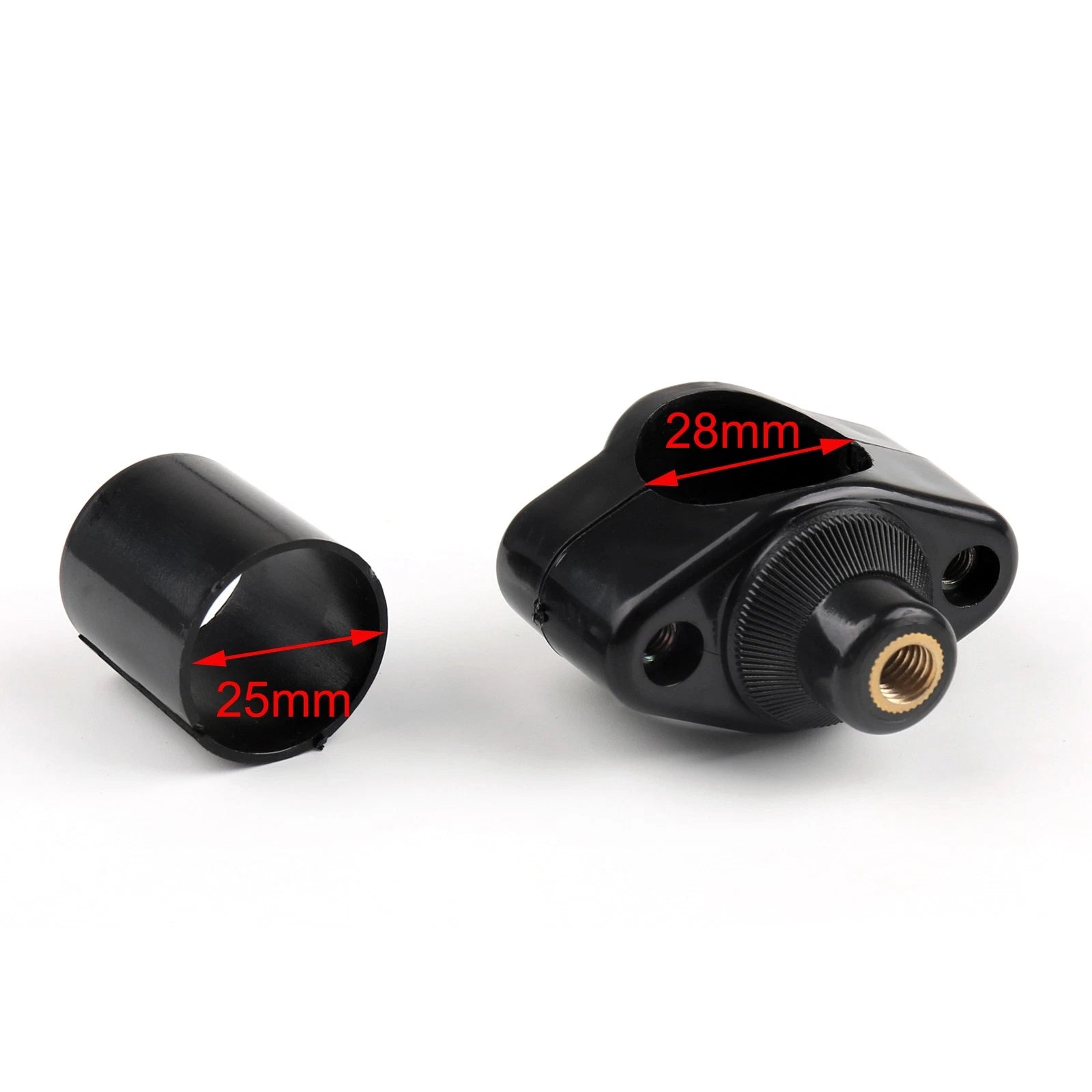 Set of 2 Windshield Mounting Hardware Handlebar Clamps for Universal (1" & 1 1/8")