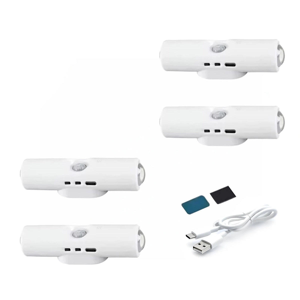 4X Magnetic RGB Night Light Motion Sensor Rechargeable Wireless Wall Lamp