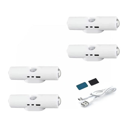 4X Magnetic RGB Night Light Motion Sensor Rechargeable Wireless Wall Lamp