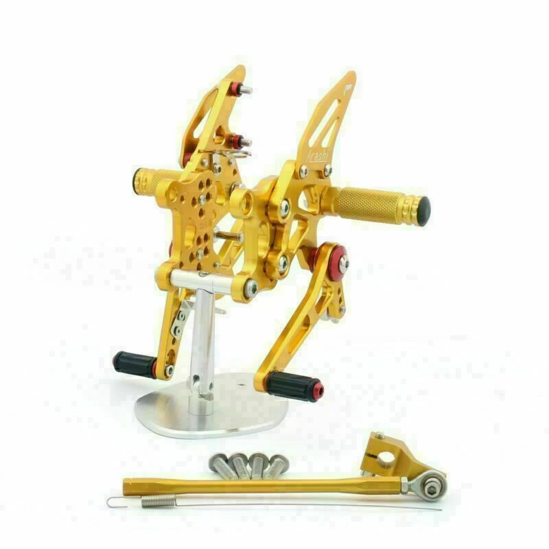 Aluminum Rearsets Footpegs Pedals for Aprilia RSV4 1000 (2009–2012) Gold T9