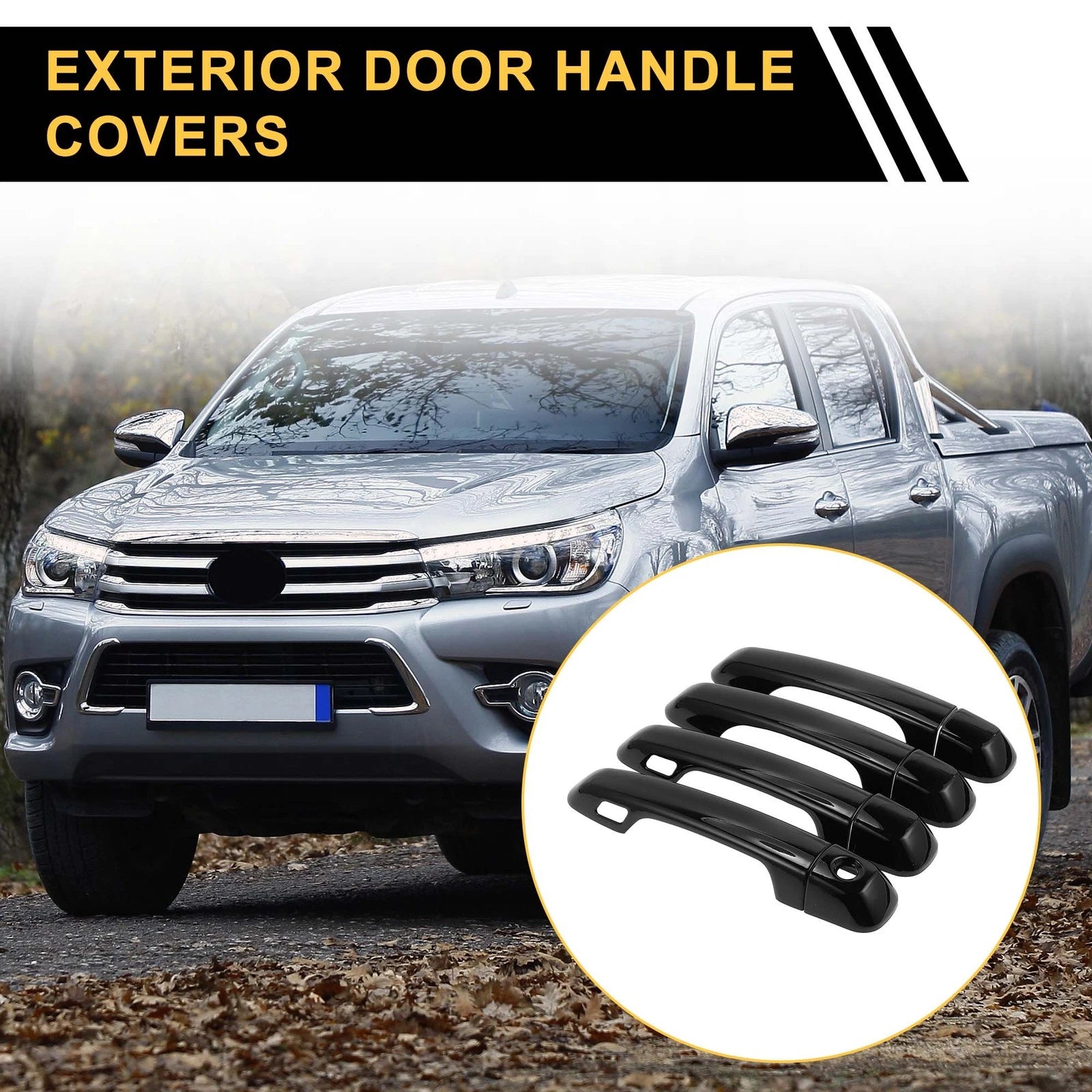 4PCS Exterior Door Handle Covers Replacement for Toyota 4Runner (2010–2019)