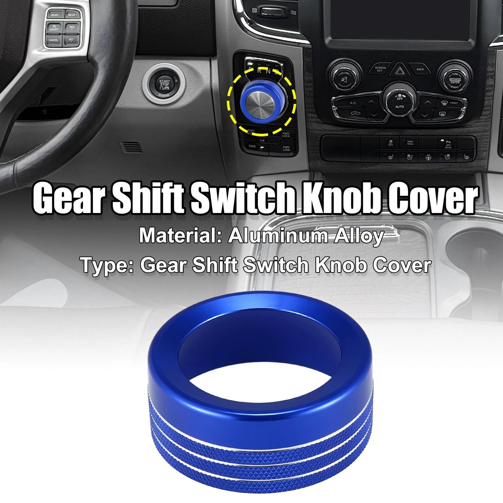 Gear Shift Switch Knob Cover Decoration for Dodge Ram (2013–2017)