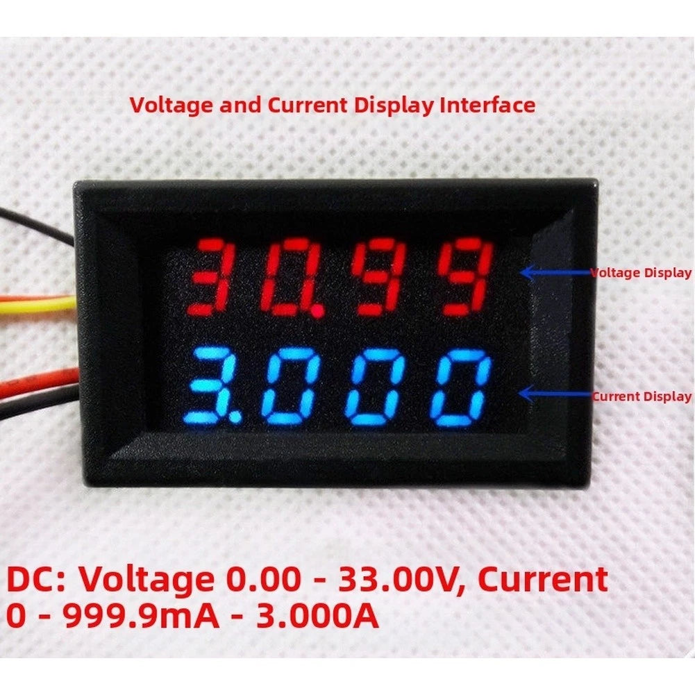 DC 0-200V 4 Digit LED Dual Function Meter for Voltage Current Monitoring