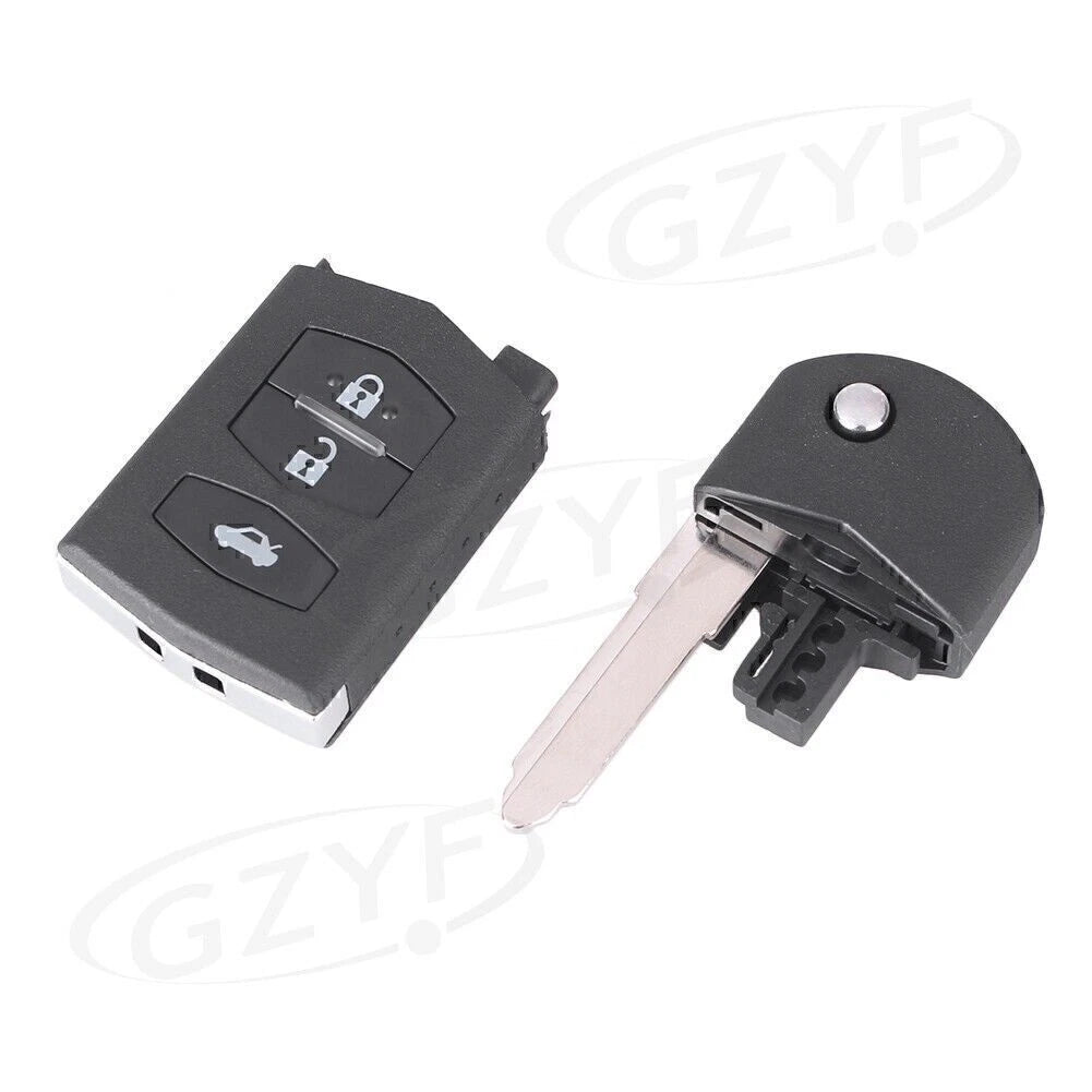 1pc Remote Flip Key Shell Kit for Mazda 3 5 6 (2004–2013) - 3 Button