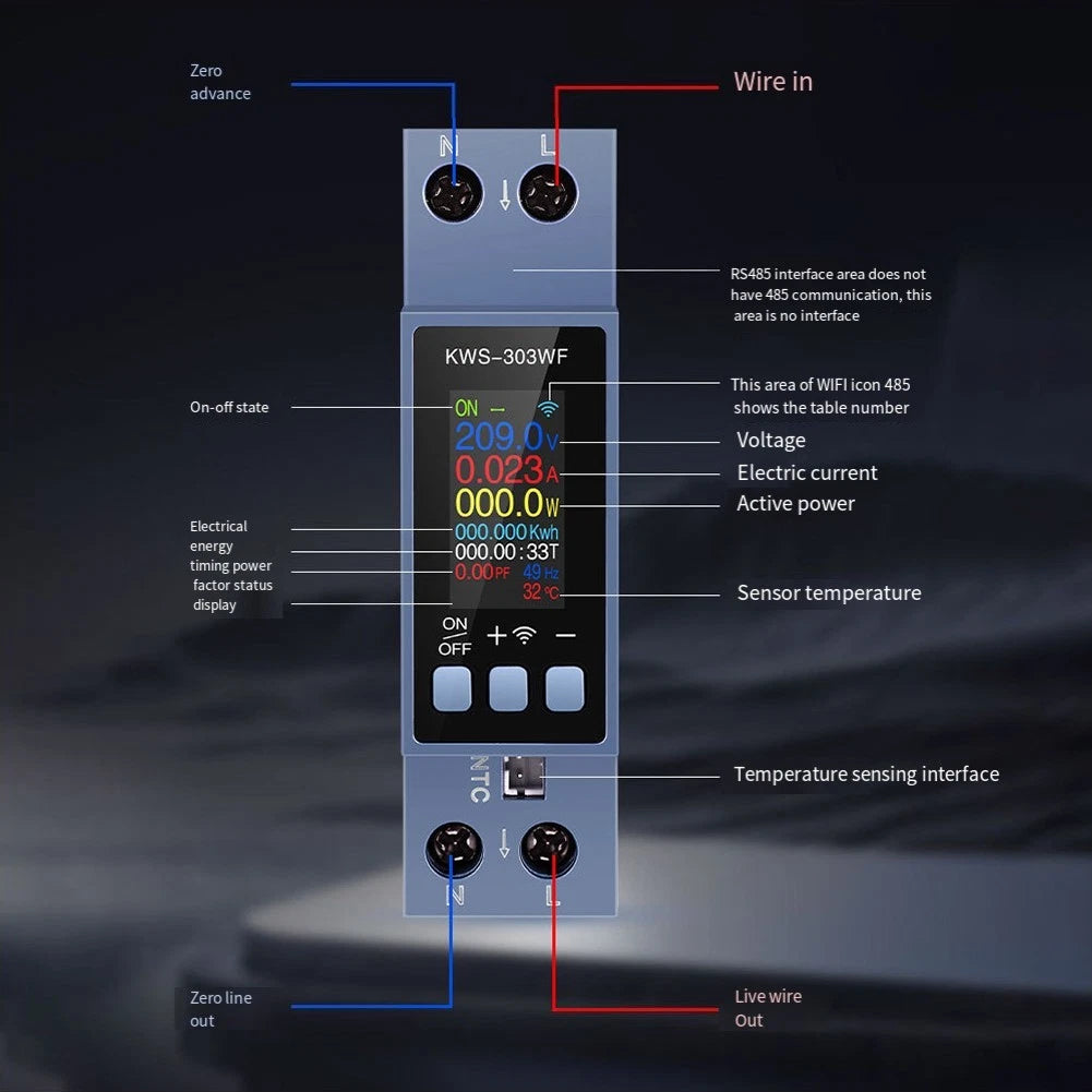 KWS303L Voltage Current Measurement Device with Timer Functionality