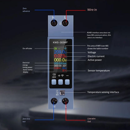 KWS303L Voltage Current Measurement Device with Timer Functionality