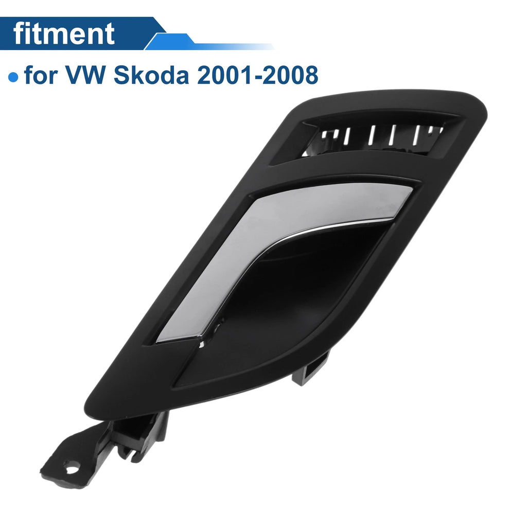 Front Driver Side Interior Door Handle for VW Skoda (2001–2008) Black Chrome