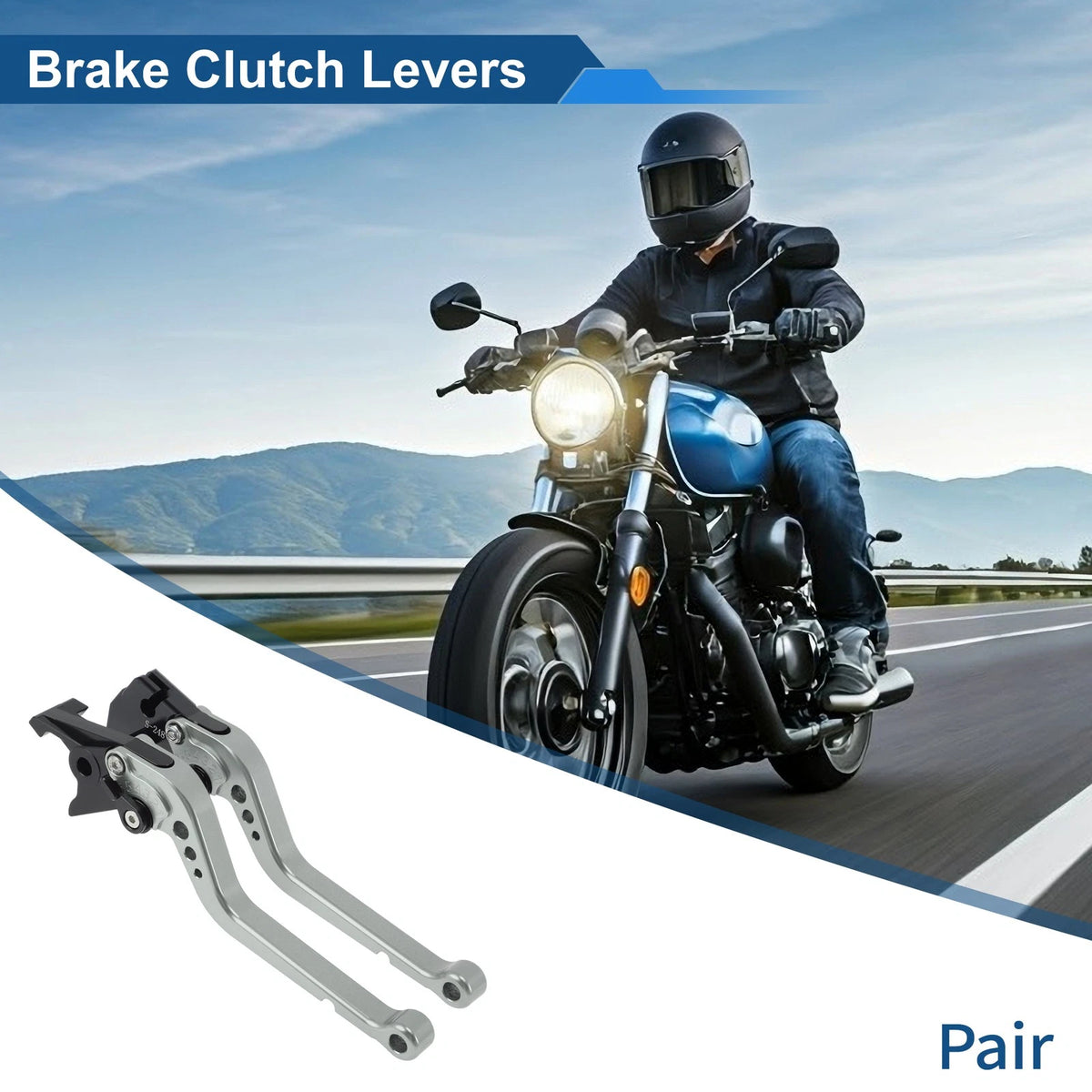 2X Short Brake Clutch Levers for Suzuki GSXR600 (1997–2003) Titanium Tone