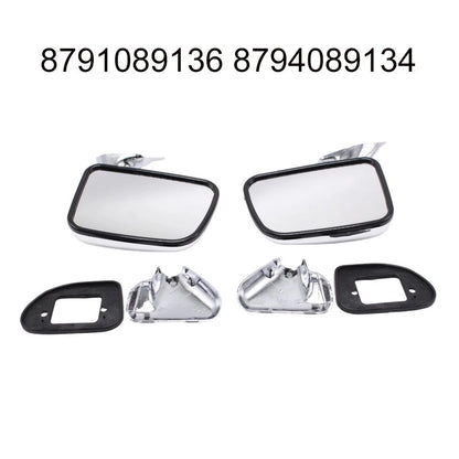 Manual Side Mirrors ABS+Glass Construction Pressure Resistant Easy Installation