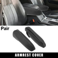 Front Seat Armrest Cover Microfiber Leather Black for Toyota Sienna (2011–2020)
