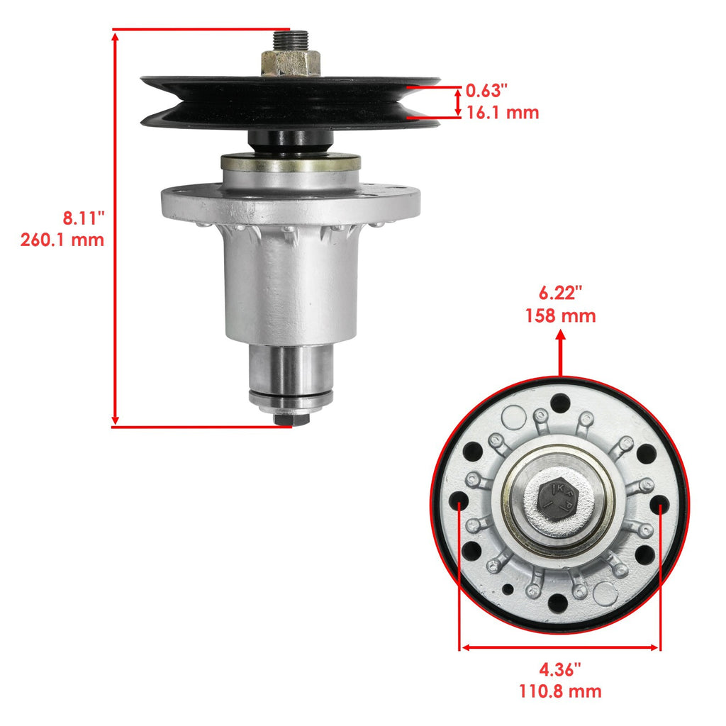 Deck Spindle Replacement for Exmark LCT21 LCT23 LCT521 LHP522 (2016–2021)