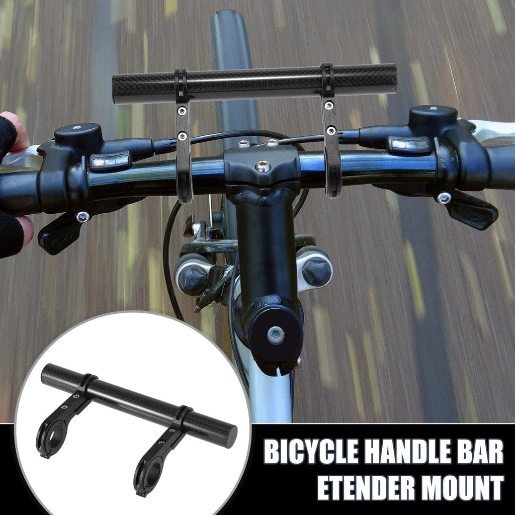 Aluminum Handlebar Extension Bracket for Bicycle Carbon Fiber Pattern Black (–)