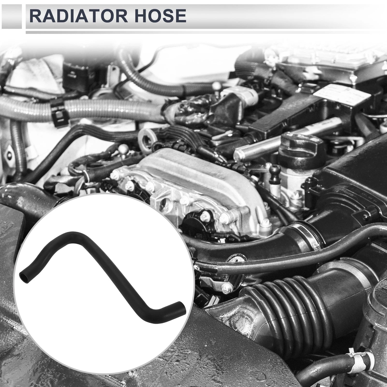 Radiator Hose Replacement for Hyundai Sonata 2.4L (2008–2010) Rubber Black