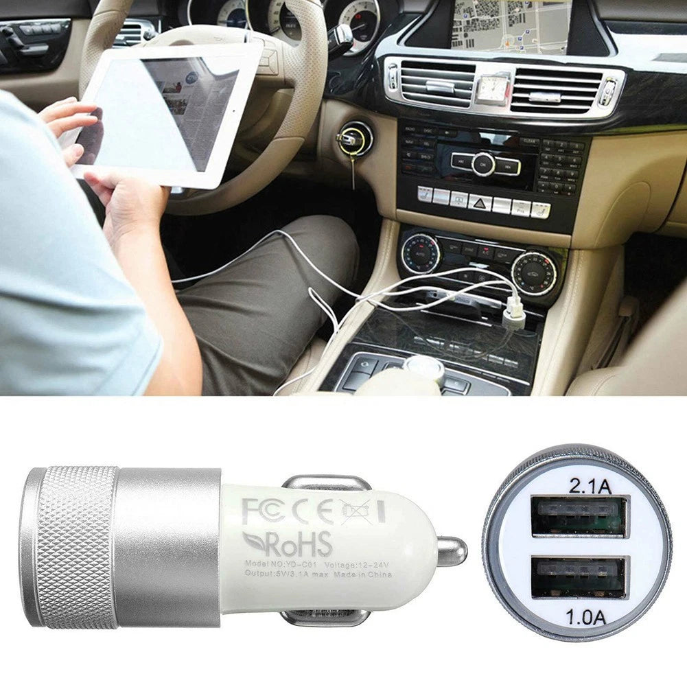 Dual USB Car Charger for Universal Use (2015–2023)