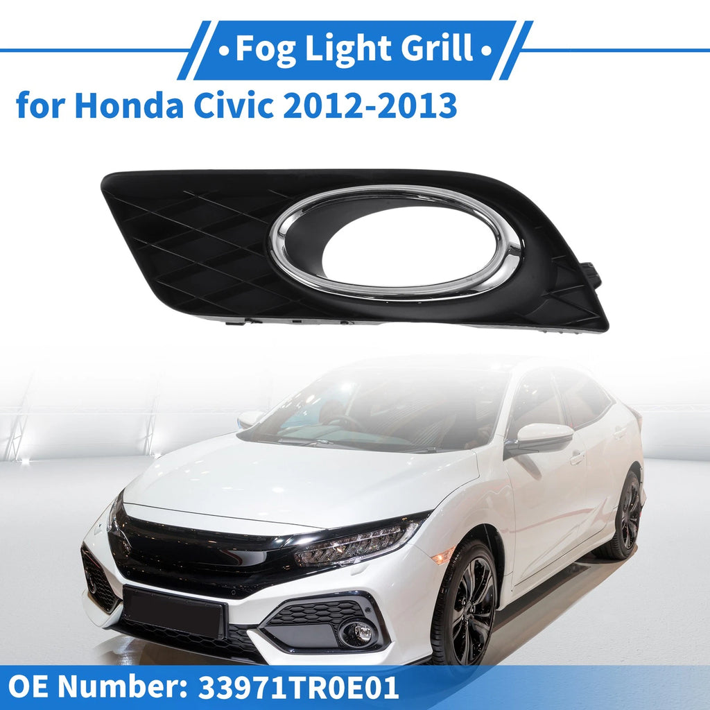 Front Left Fog Light Grill Replacement for Honda Civic (2012–2013)