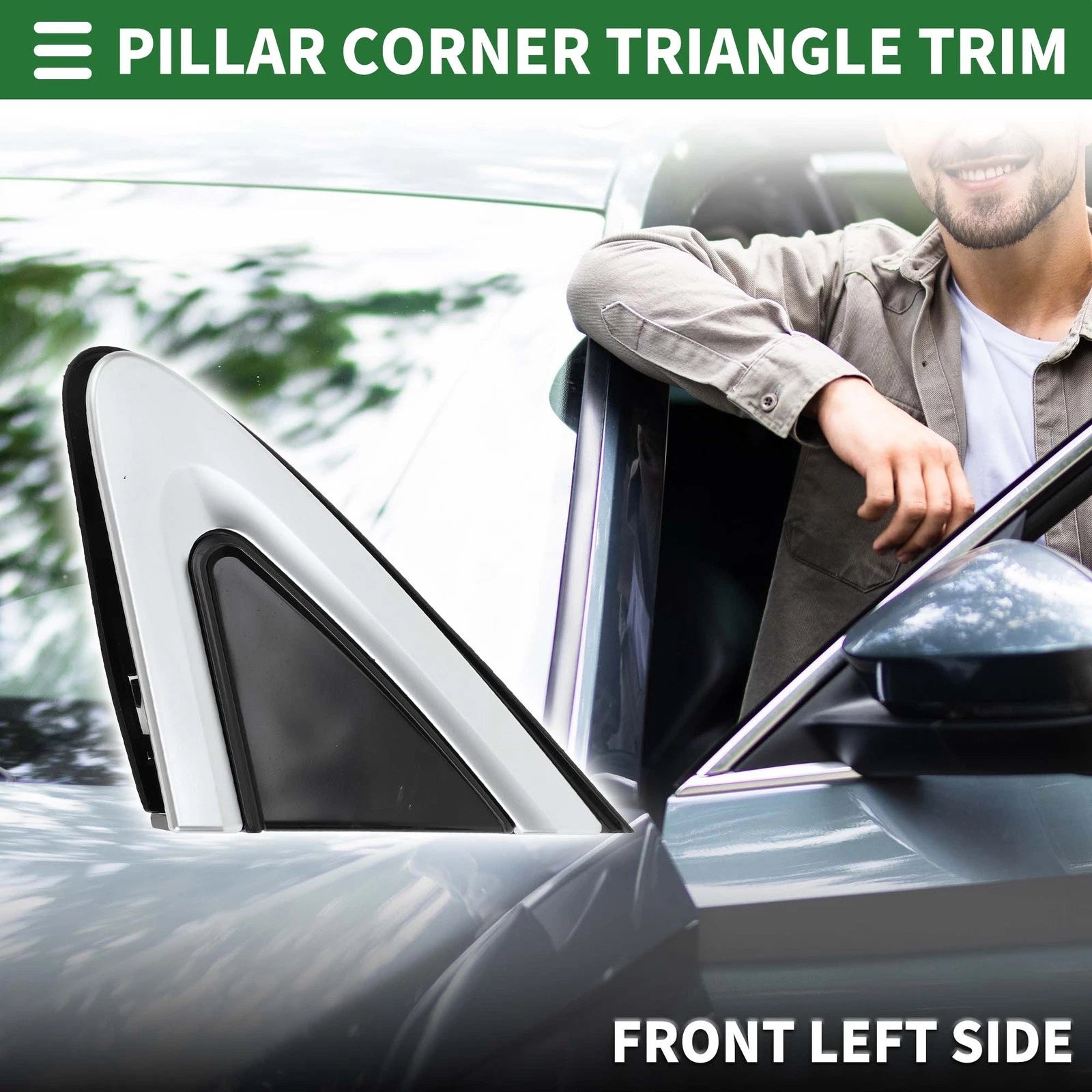 Front Left Side Pillar Corner Triangle Trim for Cadillac XT5 (2017) No. 84186912