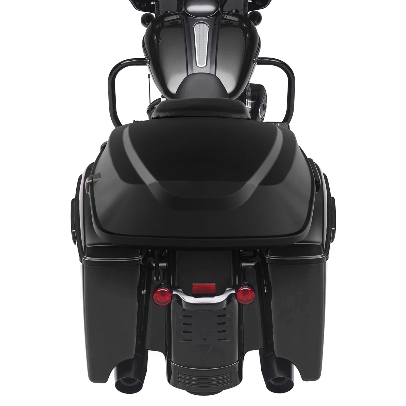 Matte Black Razor Trunk Backrest Pad for Harley Touring (2014–2023)