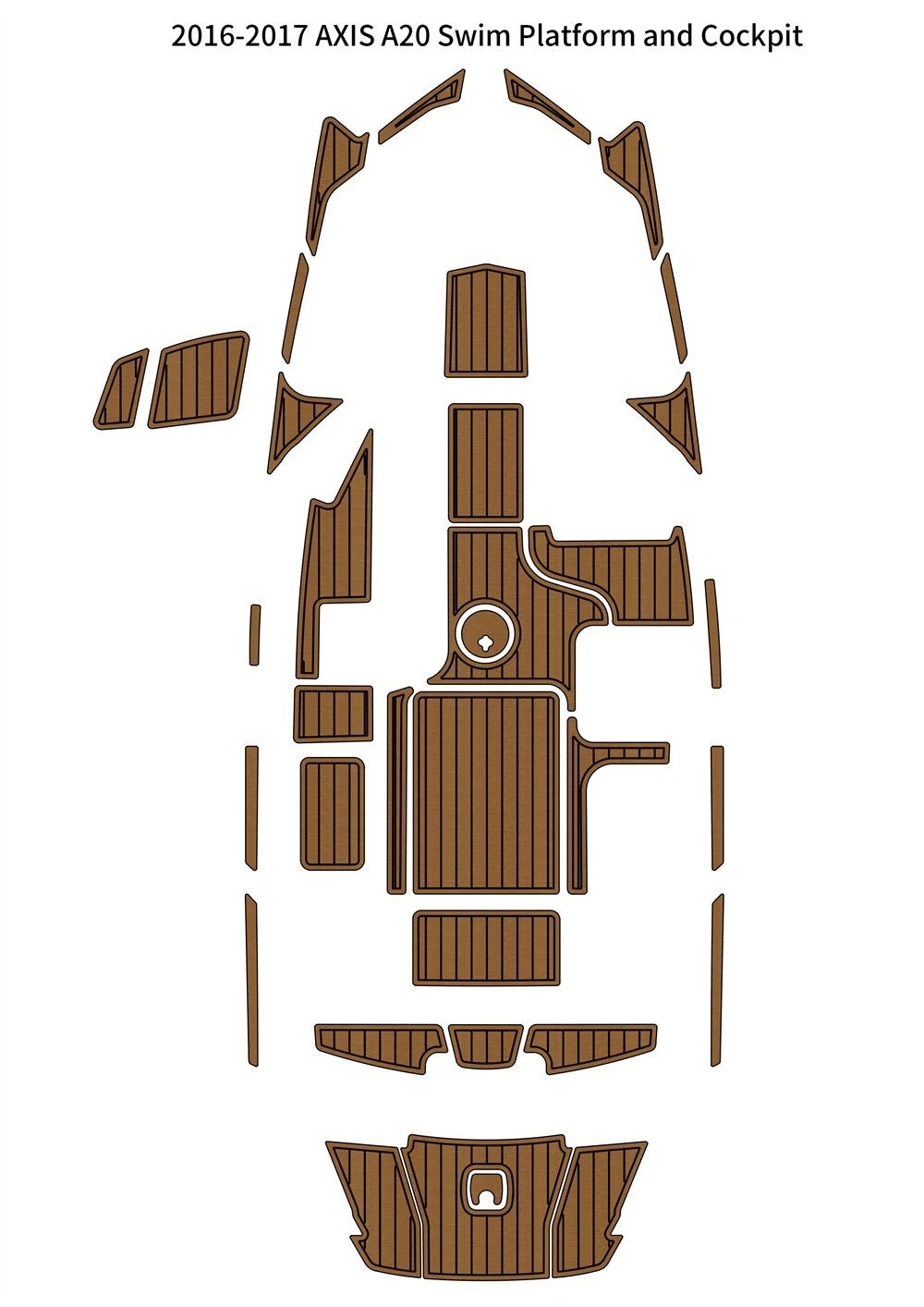 EVA Foam Teak Deck Floor Mat for AXIS A20 (2016–2017)