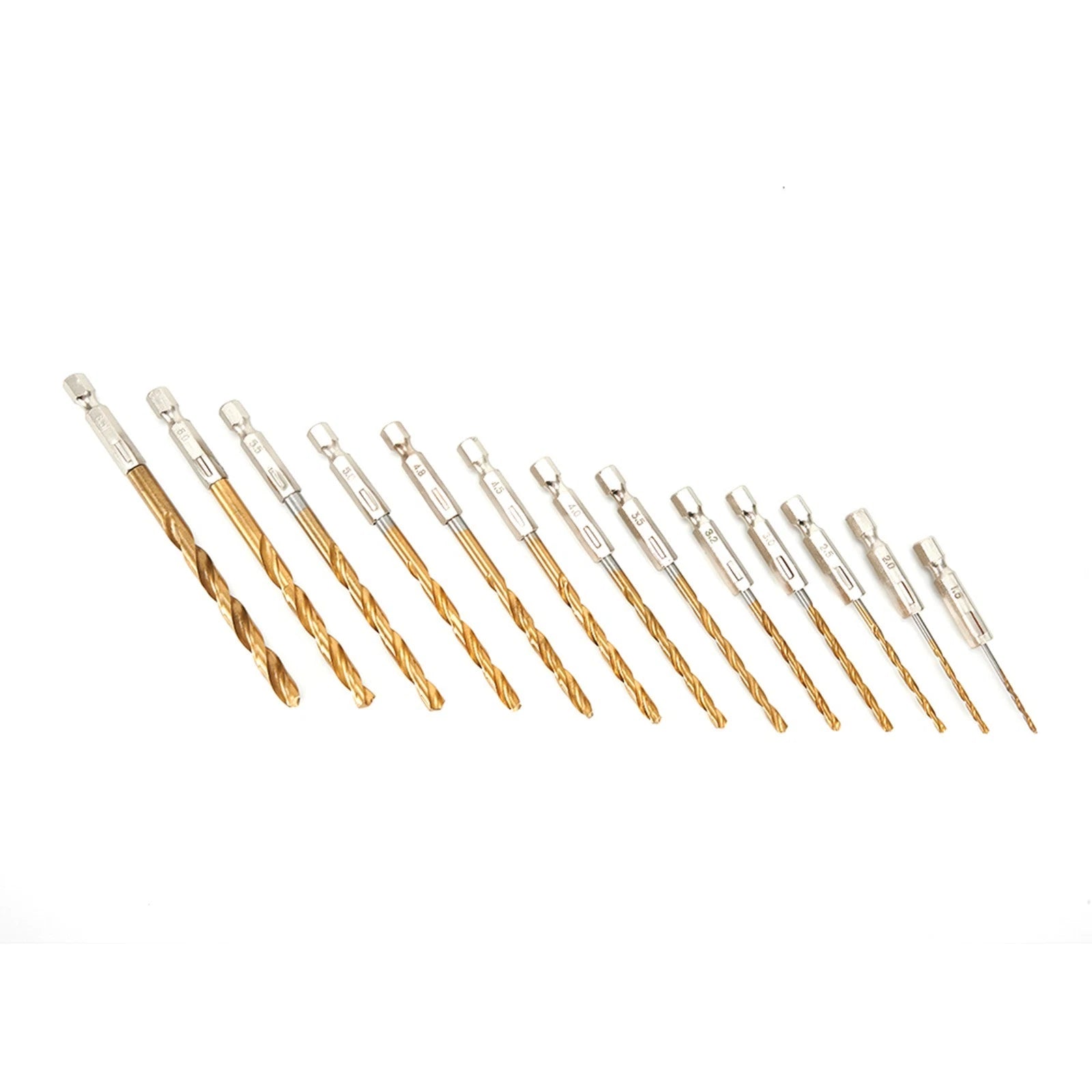 13pcs 1.5mm-6.5mm HSS Drill Bit Set for Hexagon Shank Tools
