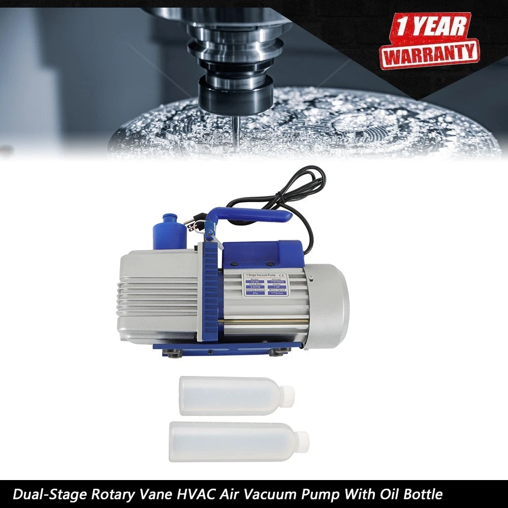 Single-Stage Rotary Vane HVAC Air Vacuum Pump for R22 Systems