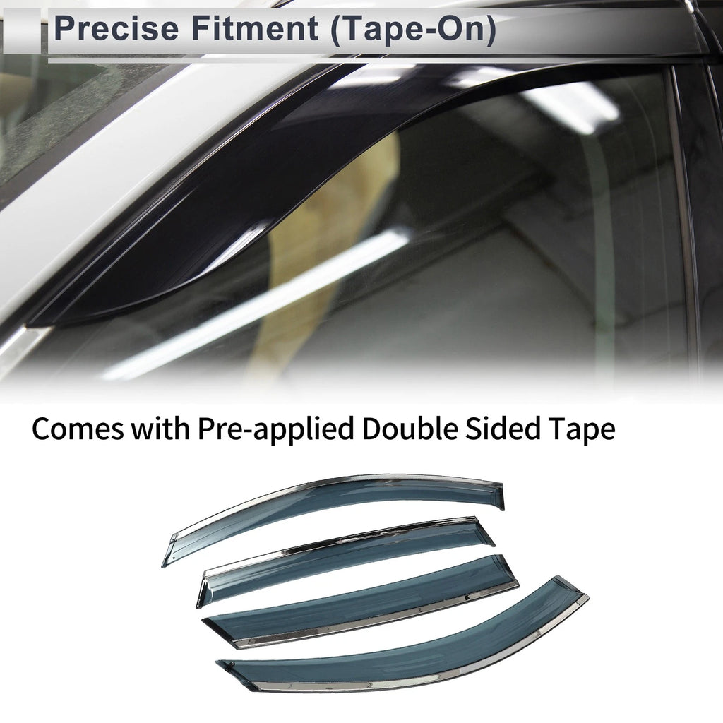 Window Deflectors Side Vent Visors Black 1 Set for BMW X6 (2008–2014)