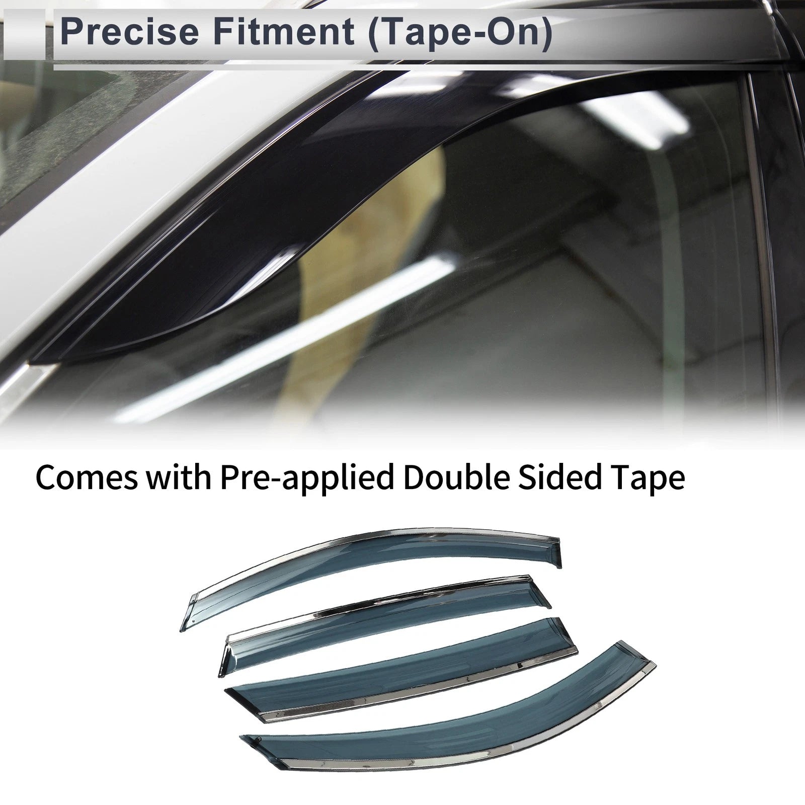 Window Deflectors Side Vent Visors Black 1 Set for BMW X6 (2008–2014)