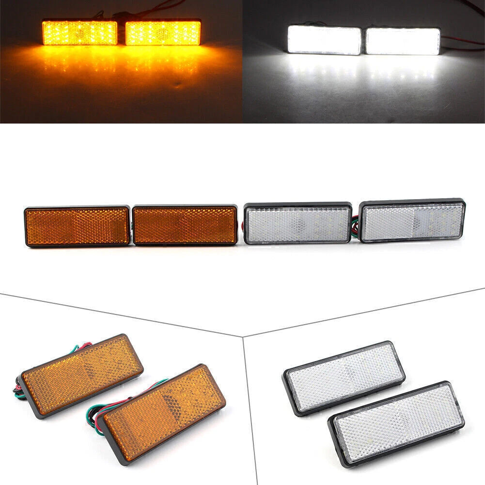 2X LED Reflector Turn Signal Tail Brake Light for Universal