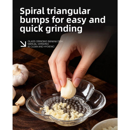 Garlic Grinder Bowl Manual for Kitchen Tool (Clear Transparent)