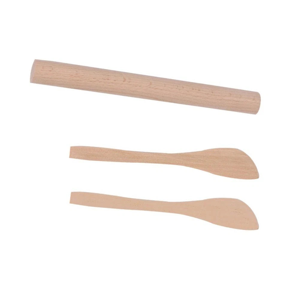 3X Wooden Rolling Pin Set for Dumpling Making (Kitchen Tools)