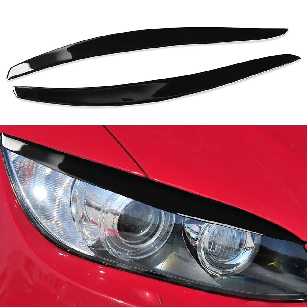 Gloss Black Headlight Eyelids Trim for BMW 3-Series E92 E93 M3 (2006–2012)