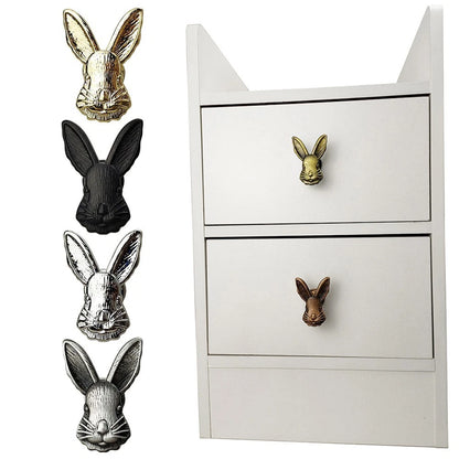 Zinc Alloy Rabbit Shape Cabinet Knob Handle for Kitchen Decor