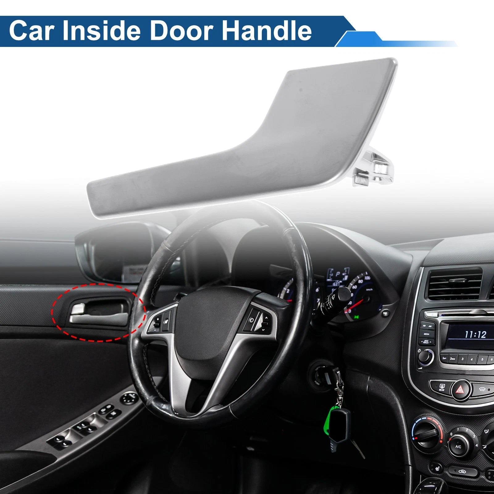 Front Driver Side Interior Door Handle Replacement for Audi Q5 (2009–2018)