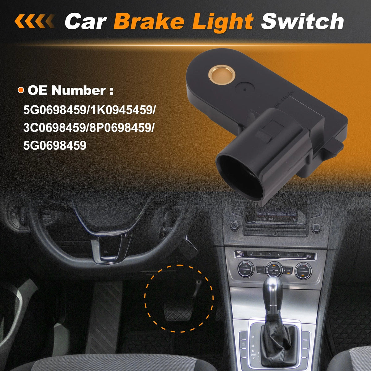 Brake Light Switch for Audi A1 (2015–2018) 5G0698459