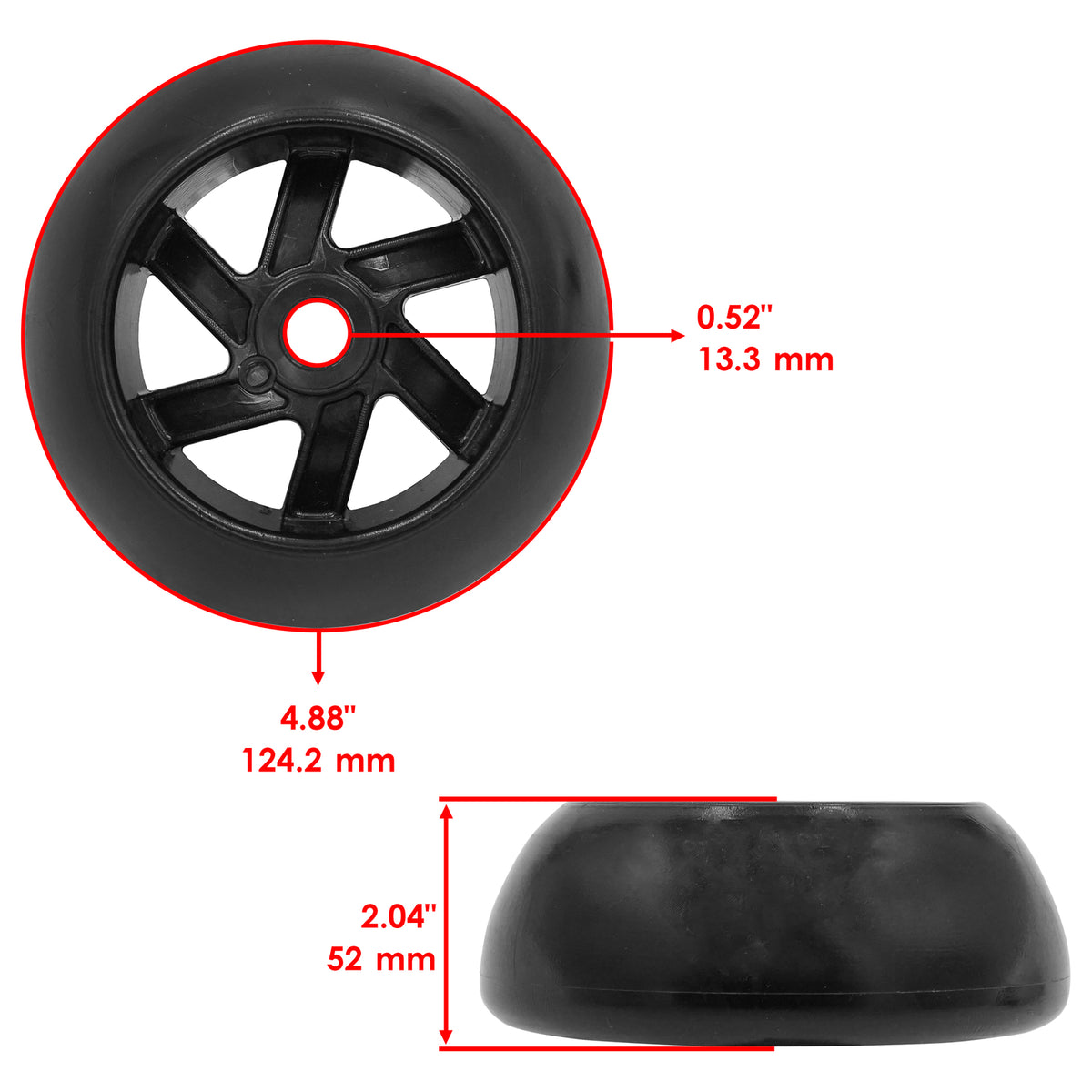 Mower Wheel Replacement for AYP LT2217A LT2223A2 (2005–2005)