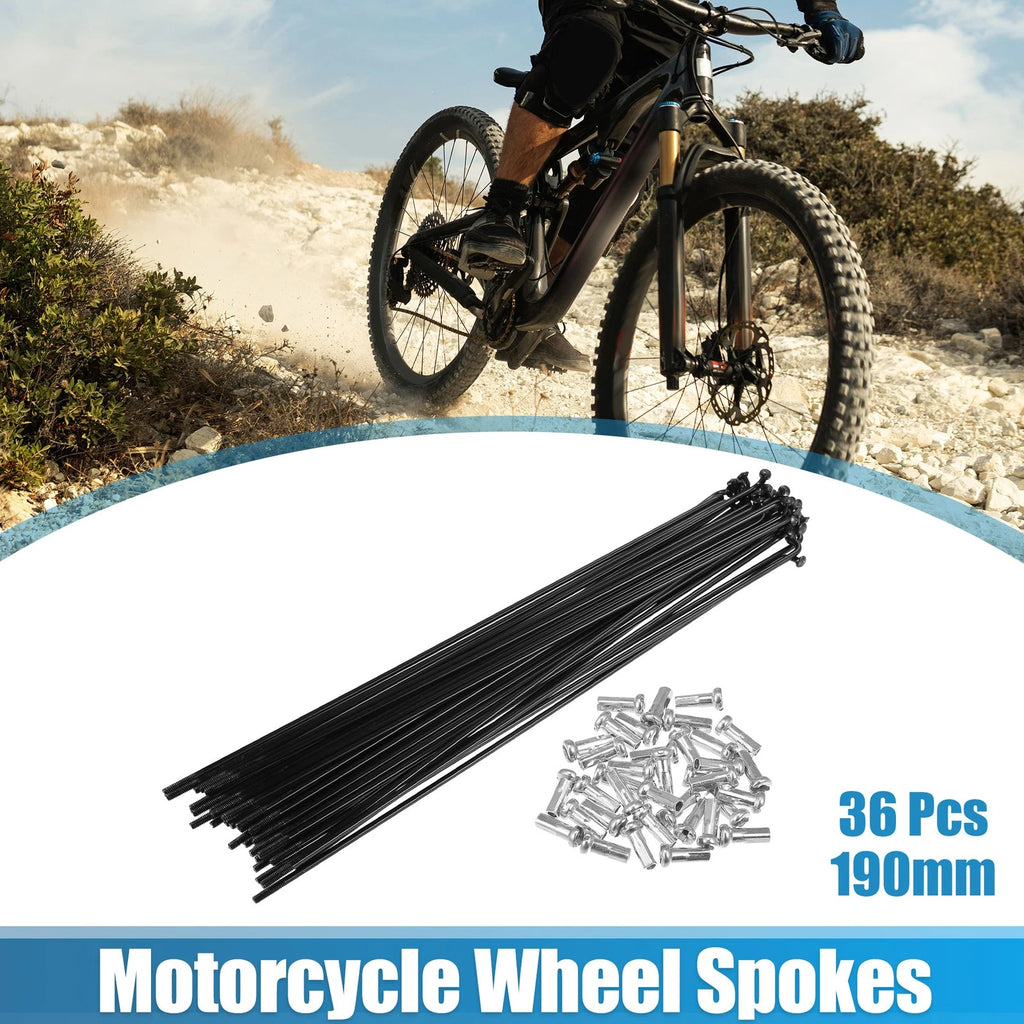 Bicycle Spokes Kit J Bend 14G 190mm with Nipples for Universal (190mm)